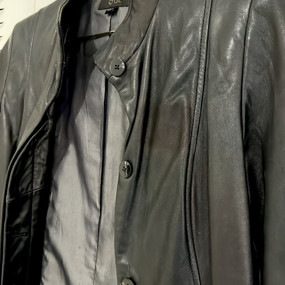 Genuine Lamb Skin Leather Vintage Coat - Picture 3 of 11